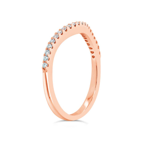 0.25ct 14k Rose Gold Diamond Lady's Shadow Band