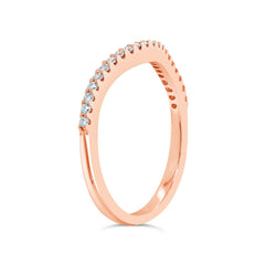 0.25ct 14k Rose Gold Diamond Lady's Shadow Band