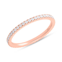 0.32ct 14k Rose Gold Diamond Eternity Lady's Band Size 6