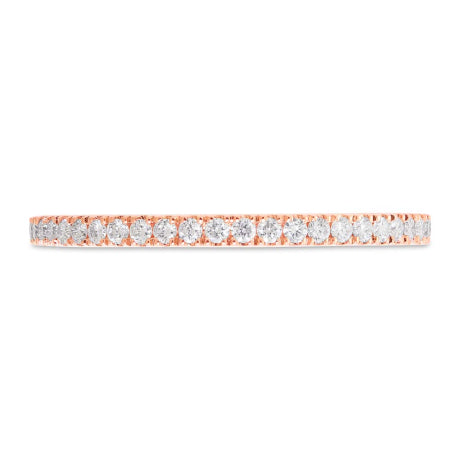 0.32ct 14k Rose Gold Diamond Eternity Lady's Band Size 6