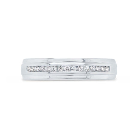 0.24ct 14k White Gold Diamond Men's Band