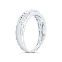 0.24ct 14k White Gold Diamond Men's Band