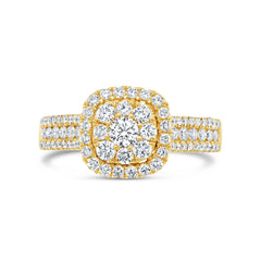 0.97Ct 14k Yellow Gold Diamond Engagement Ring
