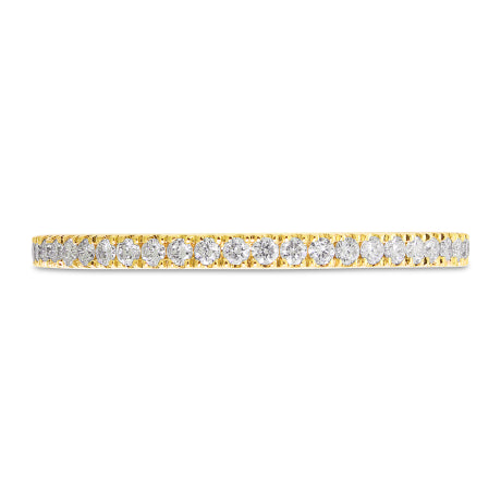0.32ct 14k Yellow Gold Diamond Eternity Lady's Band Size 6