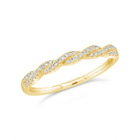 0.12ct 14k Yellow Gold Diamond Lady's Band
