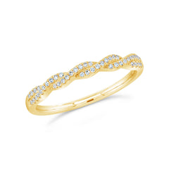 0.12ct 14k Yellow Gold Diamond Lady's Band