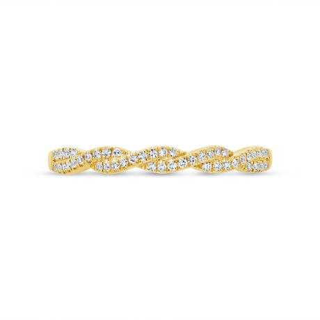0.12ct 14k Yellow Gold Diamond Lady's Band