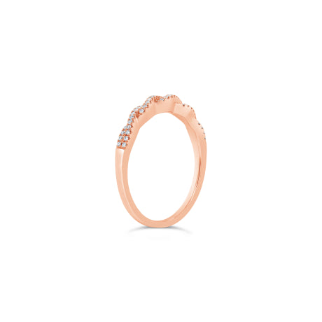 0.12ct 14k Rose Gold Diamond Lady's Band