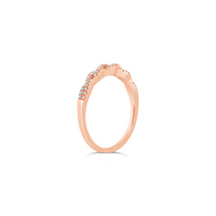 0.12ct 14k Rose Gold Diamond Lady's Band