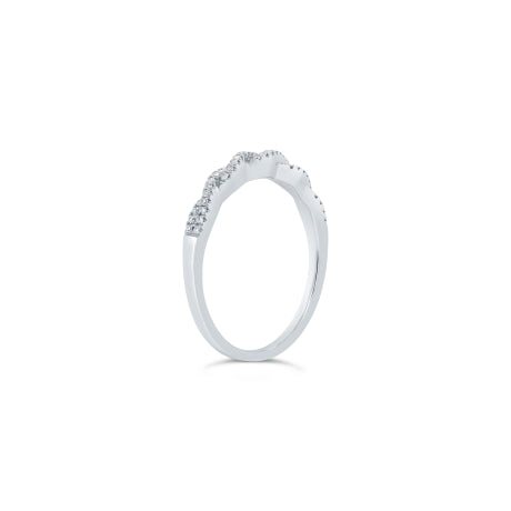 0.12ct 14k White Gold Diamond Lady's Band