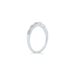 0.12ct 14k White Gold Diamond Lady's Band
