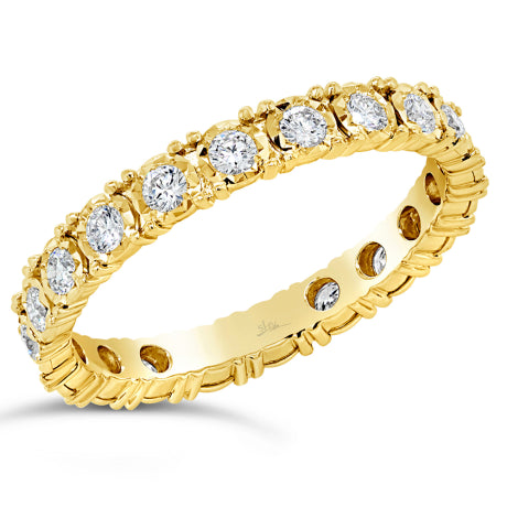 0.52ct 14k Yellow Gold Diamond Eternity Ring Size 3