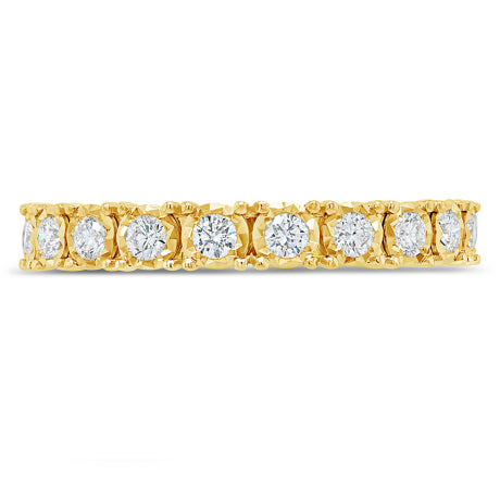 0.52ct 14k Yellow Gold Diamond Eternity Ring Size 3