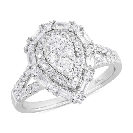 0.94ct 14k White Gold Diamond Lady's Ring