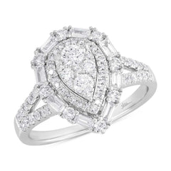 0.94ct 14k White Gold Diamond Lady's Ring
