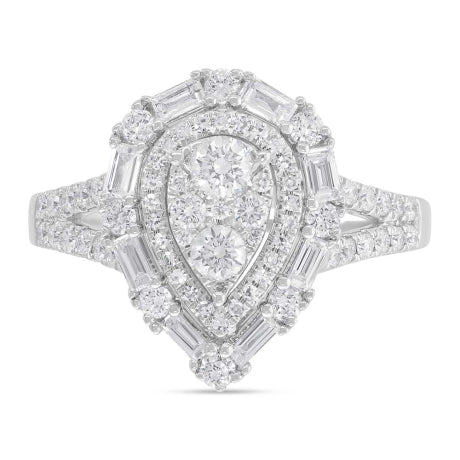 0.94ct 14k White Gold Diamond Lady's Ring