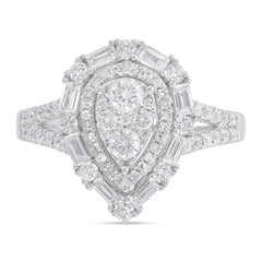 0.94ct 14k White Gold Diamond Lady's Ring