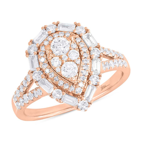 0.94ct 14k Rose Gold Diamond Lady's Ring