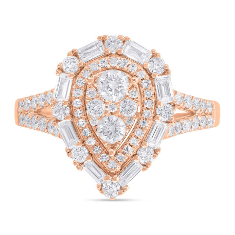 0.94ct 14k Rose Gold Diamond Lady's Ring