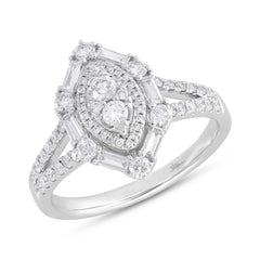 0.80ct 14k White Gold Diamond Lady's Ring