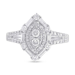 0.80ct 14k White Gold Diamond Lady's Ring