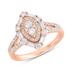 0.80ct 14k Rose Gold Diamond Lady's Ring