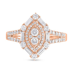 0.80ct 14k Rose Gold Diamond Lady's Ring