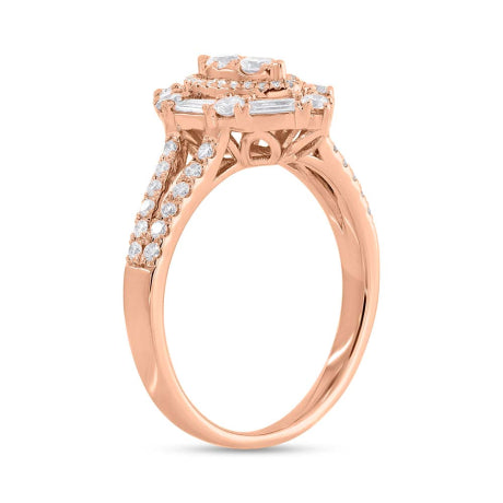 0.80ct 14k Rose Gold Diamond Lady's Ring