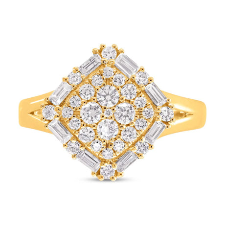 0.75ct 14k Yellow Gold Diamond Lady's Ring