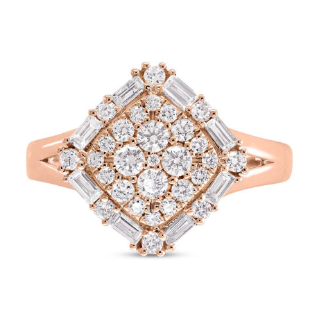 0.75ct 14k Rose Gold Diamond Lady's Ring
