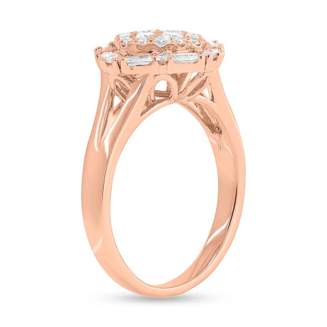 0.75ct 14k Rose Gold Diamond Lady's Ring