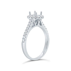 0.41ct 14k White Gold Diamond Semi-mount Ring