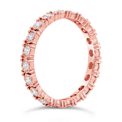 0.55ct 14k Rose Gold Diamond Eternity Ring Size 4.5