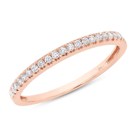 0.19ct 14k Rose Gold Diamond Lady's Band Size 10