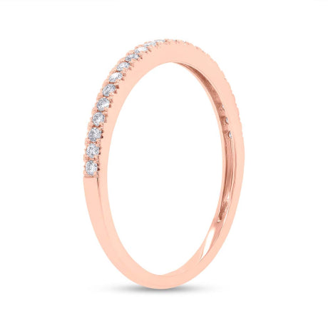 0.19ct 14k Rose Gold Diamond Lady's Band Size 10
