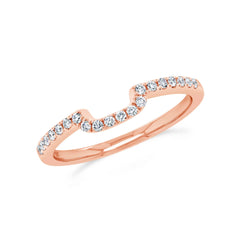 0.16ct 14k Rose Gold Diamond Lady's Band