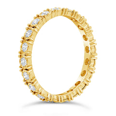 0.68ct 14k Yellow Gold Diamond Eternity Ring Size 9