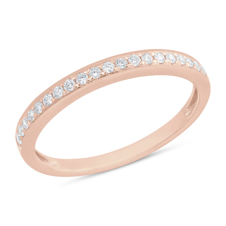 0.19ct 14k Rose Gold Diamond Lady's Band