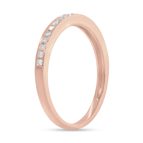 0.19ct 14k Rose Gold Diamond Lady's Band