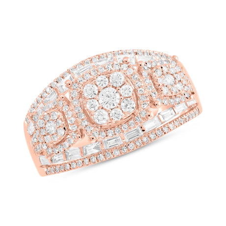 0.92ct 14k Rose Gold Diamond Lady's Ring