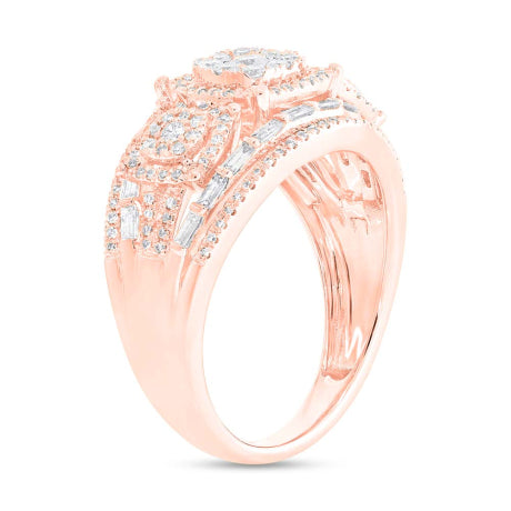 0.92ct 14k Rose Gold Diamond Lady's Ring