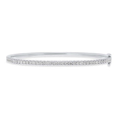 1.18ct 18k White Gold Diamond Bangle