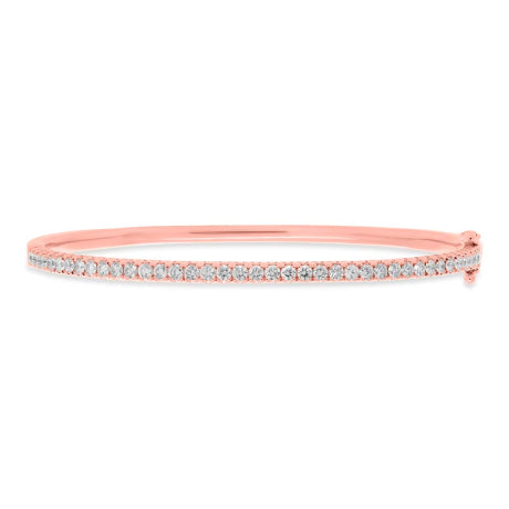 1.23ct 18k Rose Gold Diamond Bangle