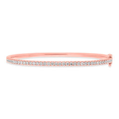 1.23ct 18k Rose Gold Diamond Bangle