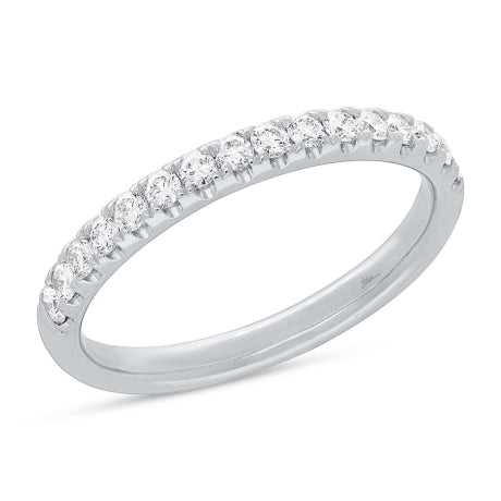 0.55ct 14k White Gold Diamond Lady's Band Size 5