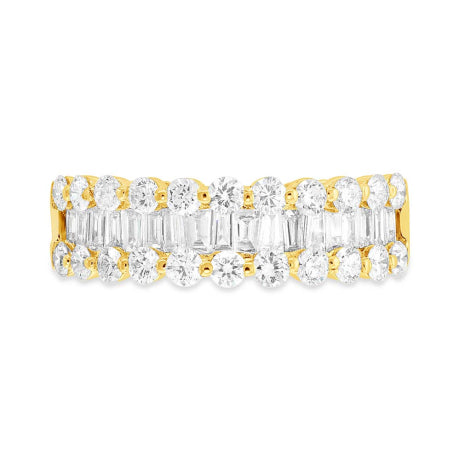 1.36ct 14k Yellow Gold Diamond Baguette Lady's Band