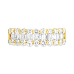 1.36ct 14k Yellow Gold Diamond Baguette Lady's Band