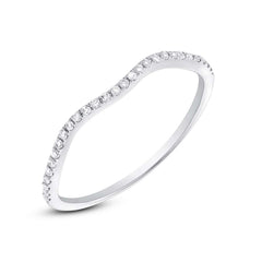 0.12ct 14k White Gold Diamond Lady's Band Size 6.75
