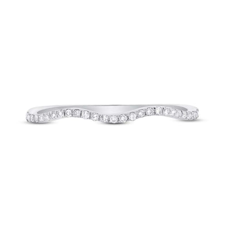 0.12ct 14k White Gold Diamond Lady's Band Size 6.75