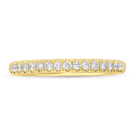 0.25ct 14k Yellow Gold Diamond Lady's Band Size 4.5